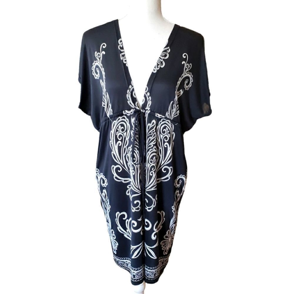 Free Coulture Black & White Swim Coverup Size Large